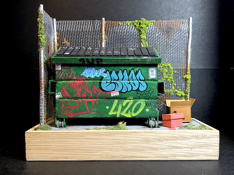 ▷ Graff'Wall - Trash Can by Eskos, 2021, Sculpture