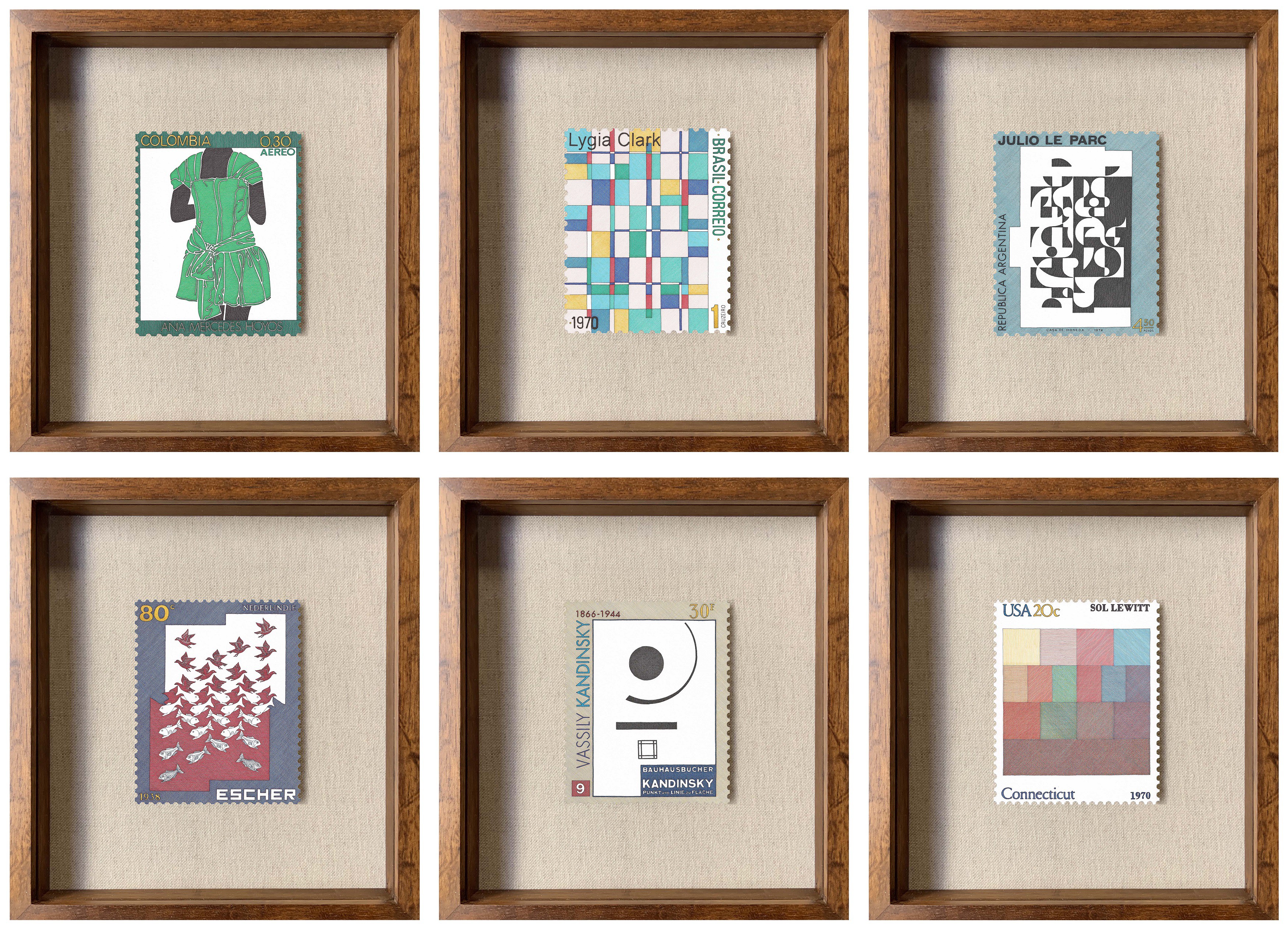 Rodrigo Spinel, Set of 6 drawings. From the series Latin America Artists & Architects Rodrigo Spinel, Set of 6 drawings. From the series Latin America Artists & Architects