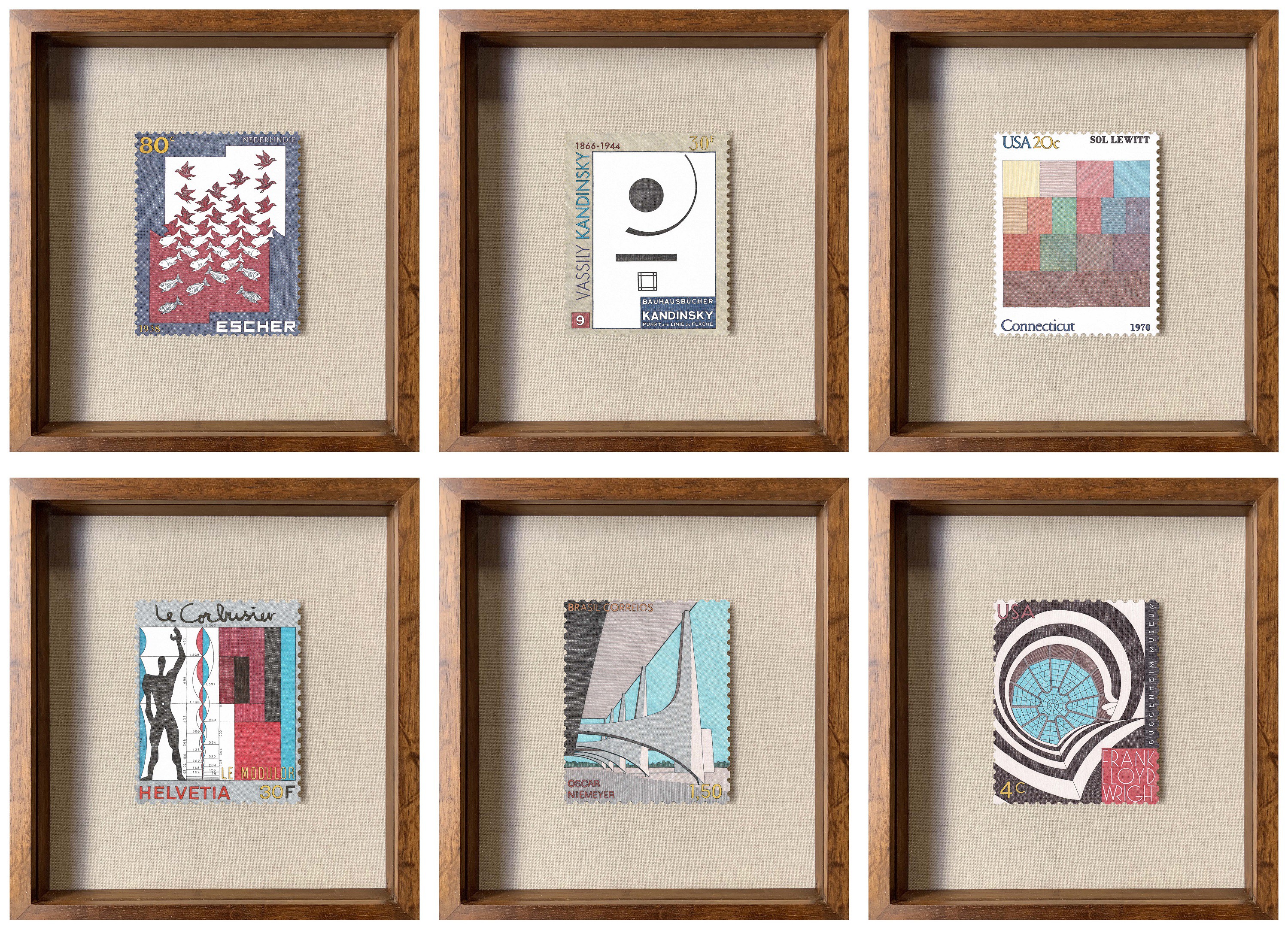 Rodrigo Spinel, Set of 6 drawings. From the series Latin America Artists & Architects Rodrigo Spinel, Set of 6 drawings. From the series Latin America Artists & Architects
