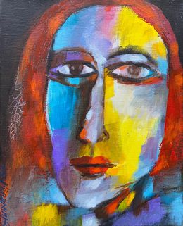 Painting, Face 5, Samiran Boruah