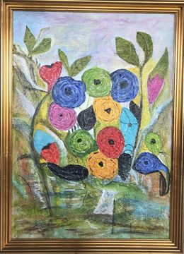 Painting, L’éden paradis naturel, Mariam Mouliets
