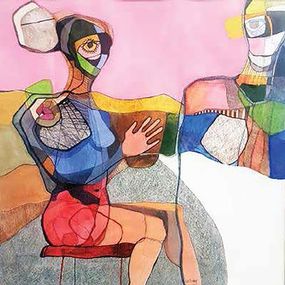 Painting, Conversation II, Wissam Beydoun