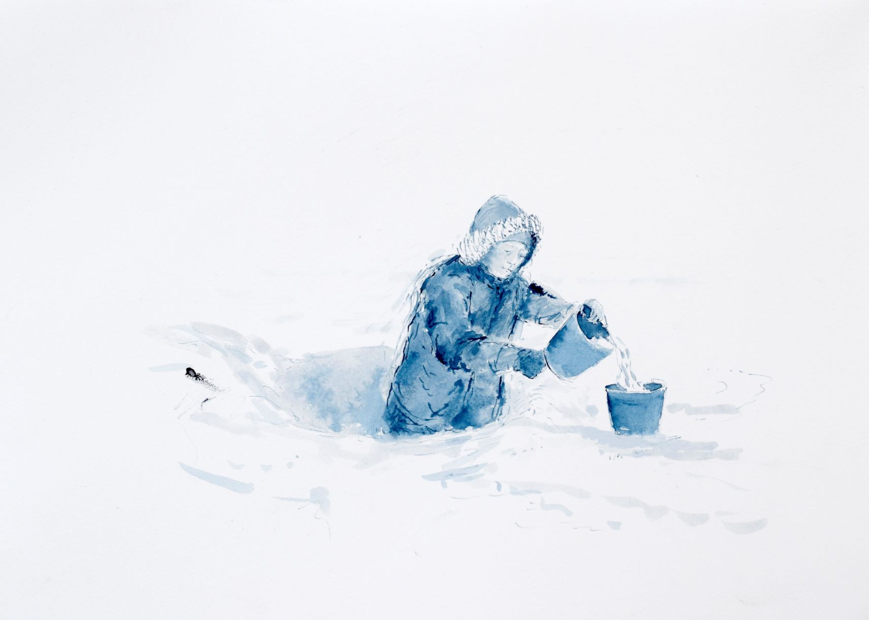 Jessica Houston, Drawing in water Jessica Houston, Drawing in water