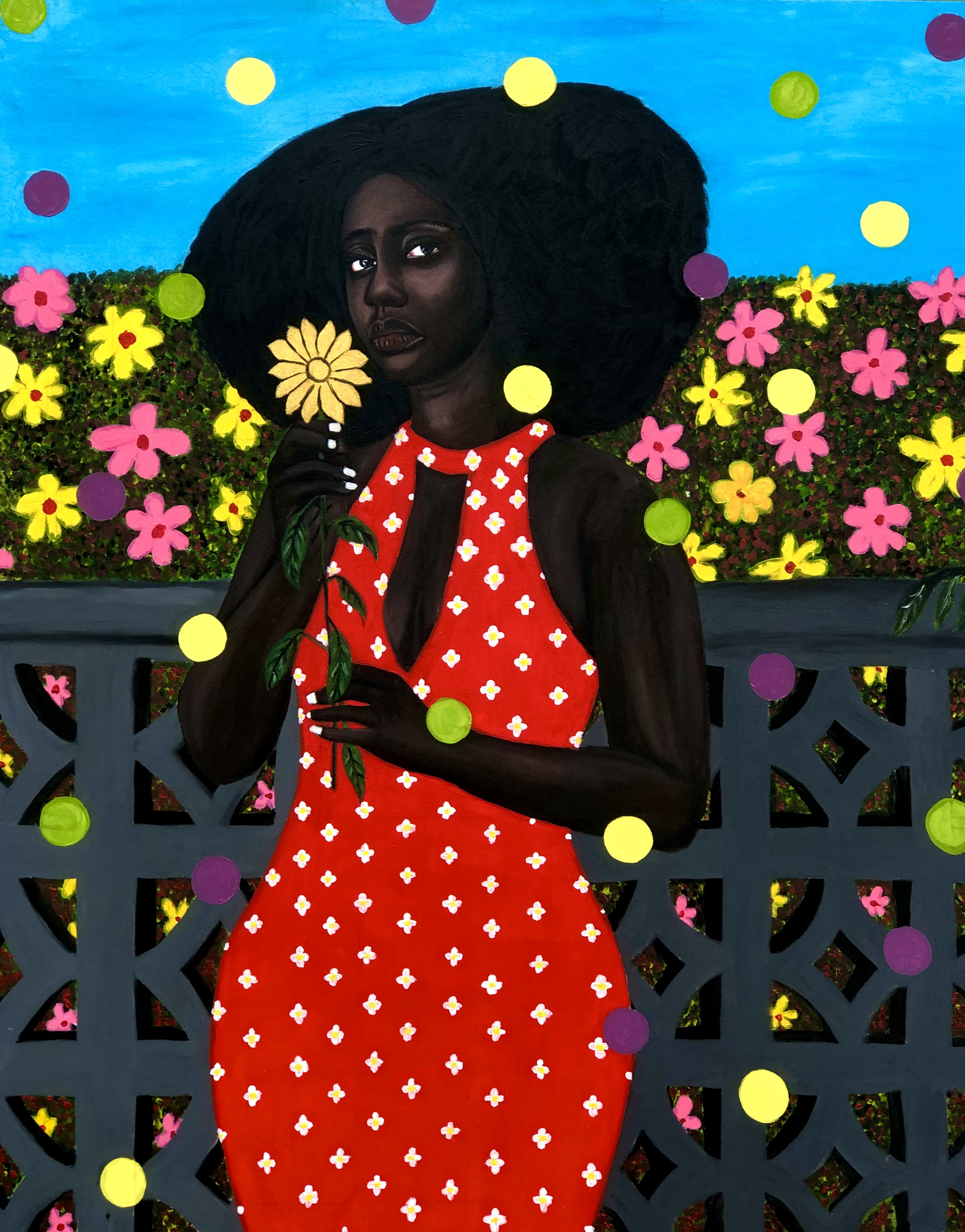 Emmanuel Daniel, Lady with the golden flower Emmanuel Daniel, Lady with the golden flower