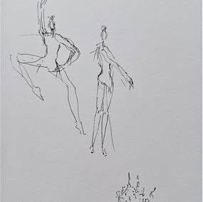 Fine Art Drawings, Dancing above the Fire, Joanna Glazer