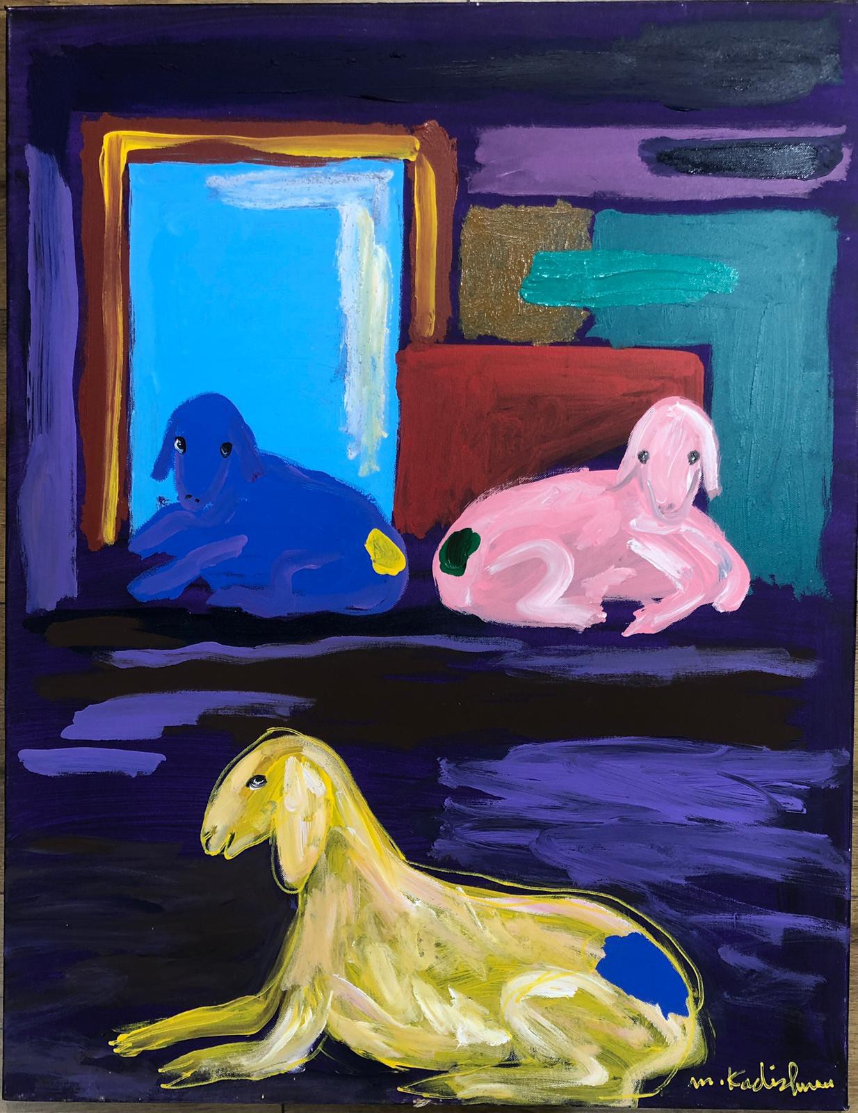 Menashe Kadishman, A Flock of Sheep Menashe Kadishman, A Flock of Sheep