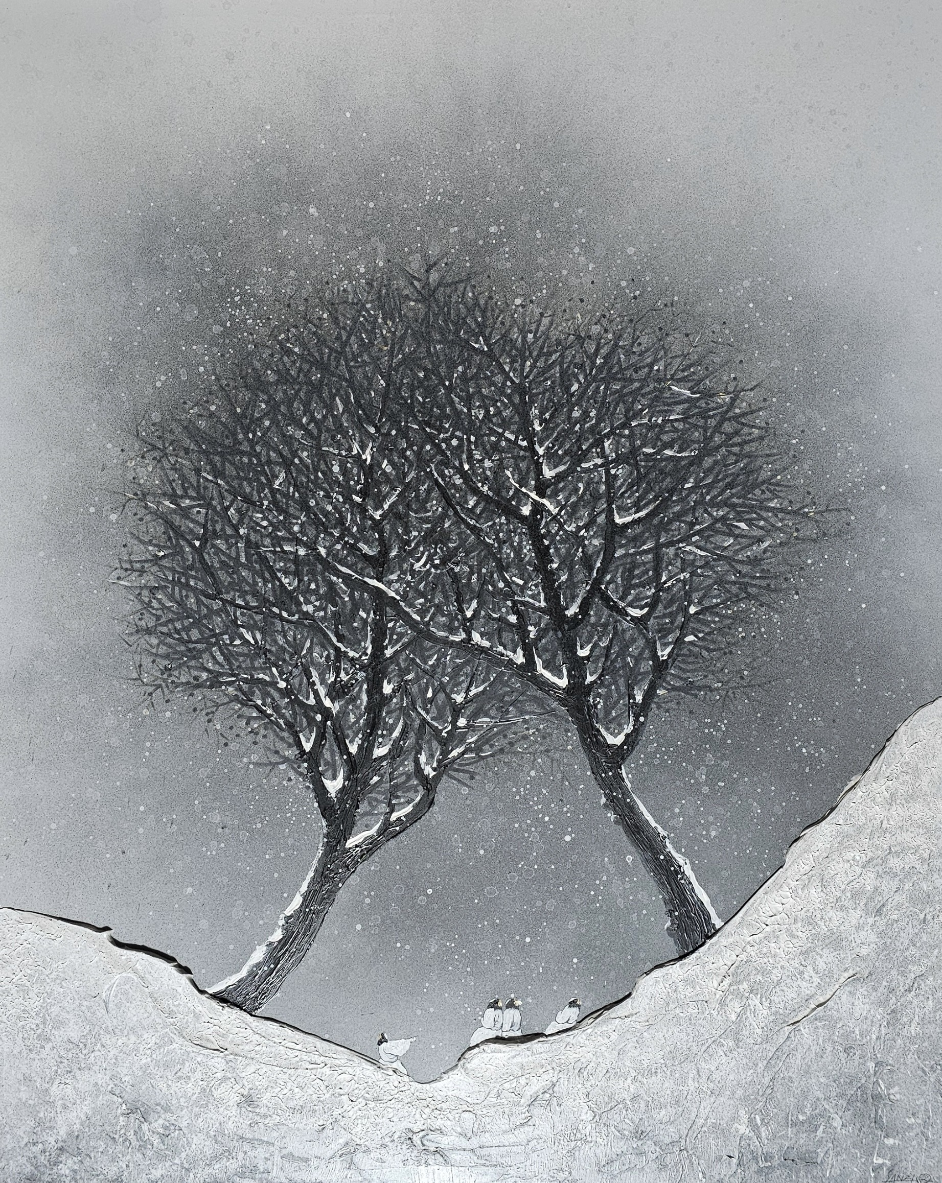 San Zi, Quatre sages sous la neige San Zi, Quatre sages sous la neige