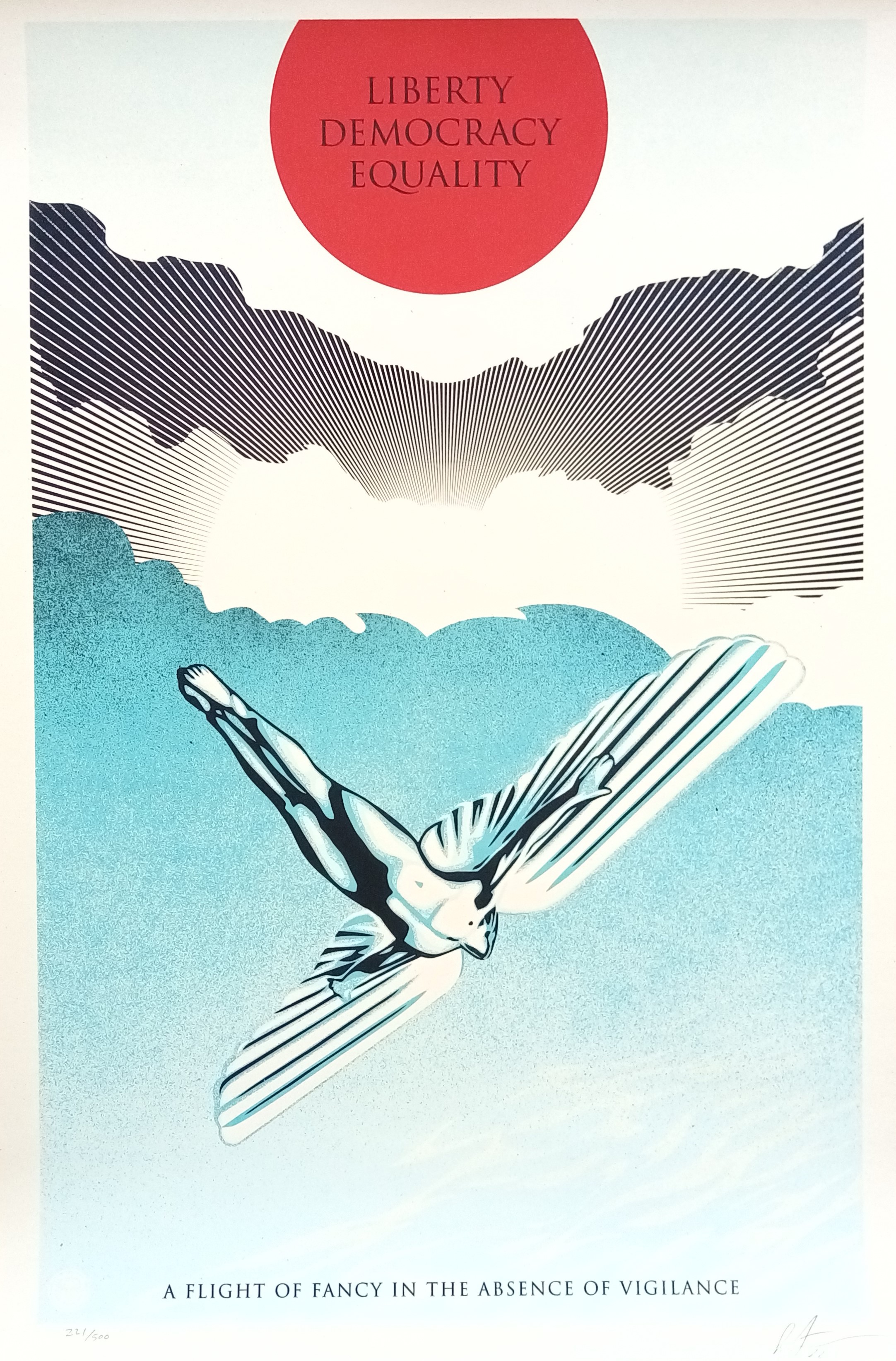 Shepard Fairey (Obey), Icarus Democracy Shepard Fairey (Obey), Icarus Democracy