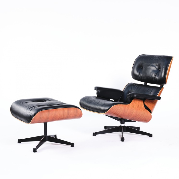 Dalset Vorming huren ▷ Lounge chair XL et ottoman, 1956 by Charles Eames, 2010 | Design |  Artsper (1659018)