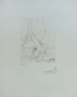Le paradis terrestre- B- L'arbre de connaissance, Salvador Dali
