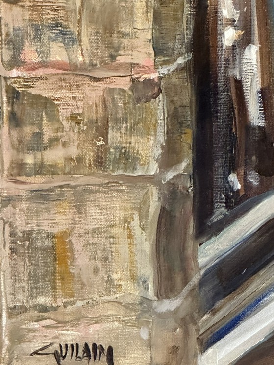 Bernard Guilain, Le Vieux Rouen Rue Damiette, Peinture sur toile