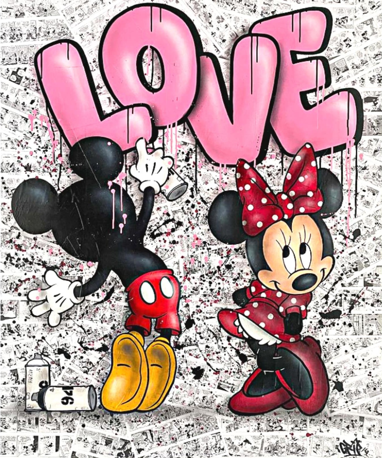 Guns and Glamour - Tableau Mickey et Minnie
