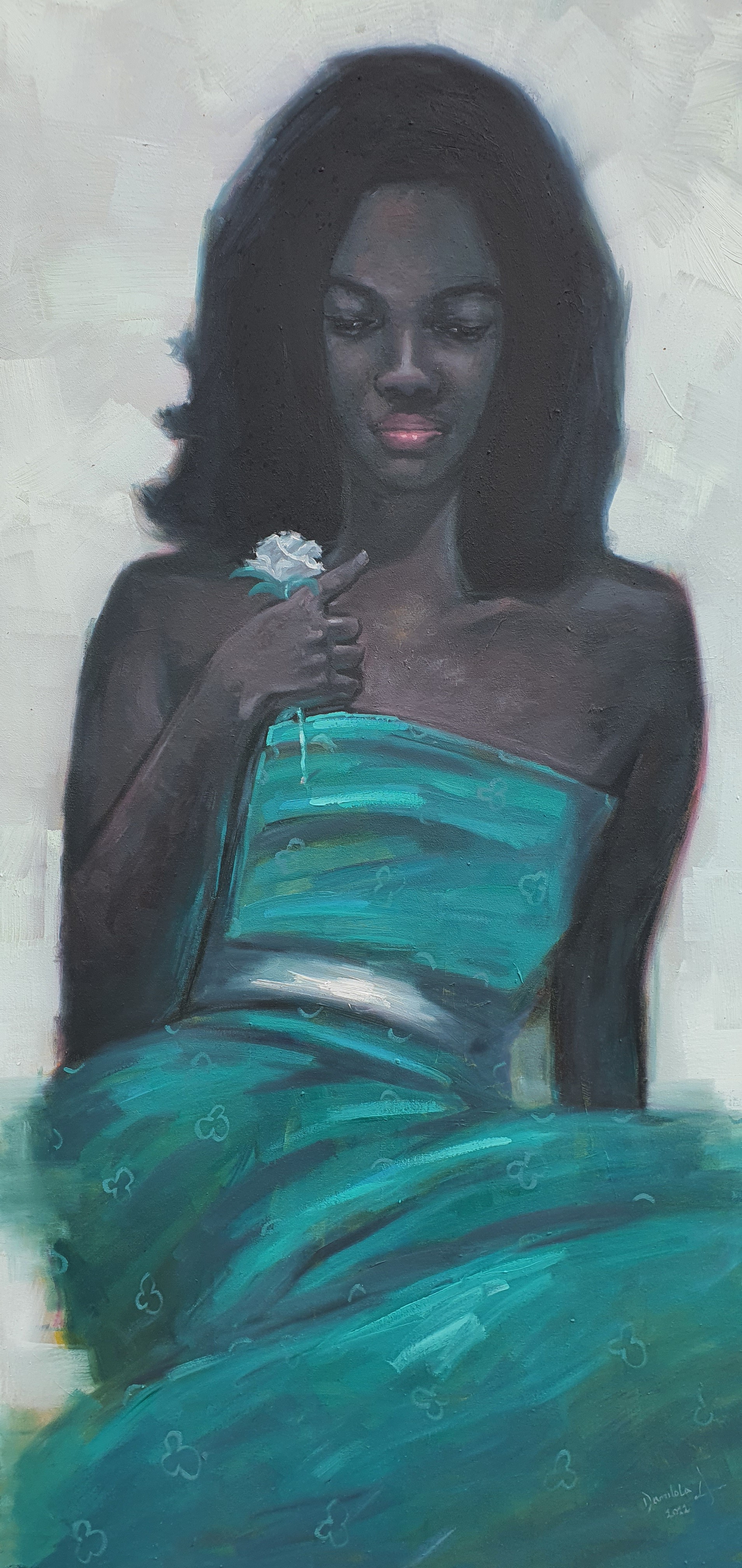 Ajegbomogun Damilola, The lady with a rose 5 Ajegbomogun Damilola, The lady with a rose 5