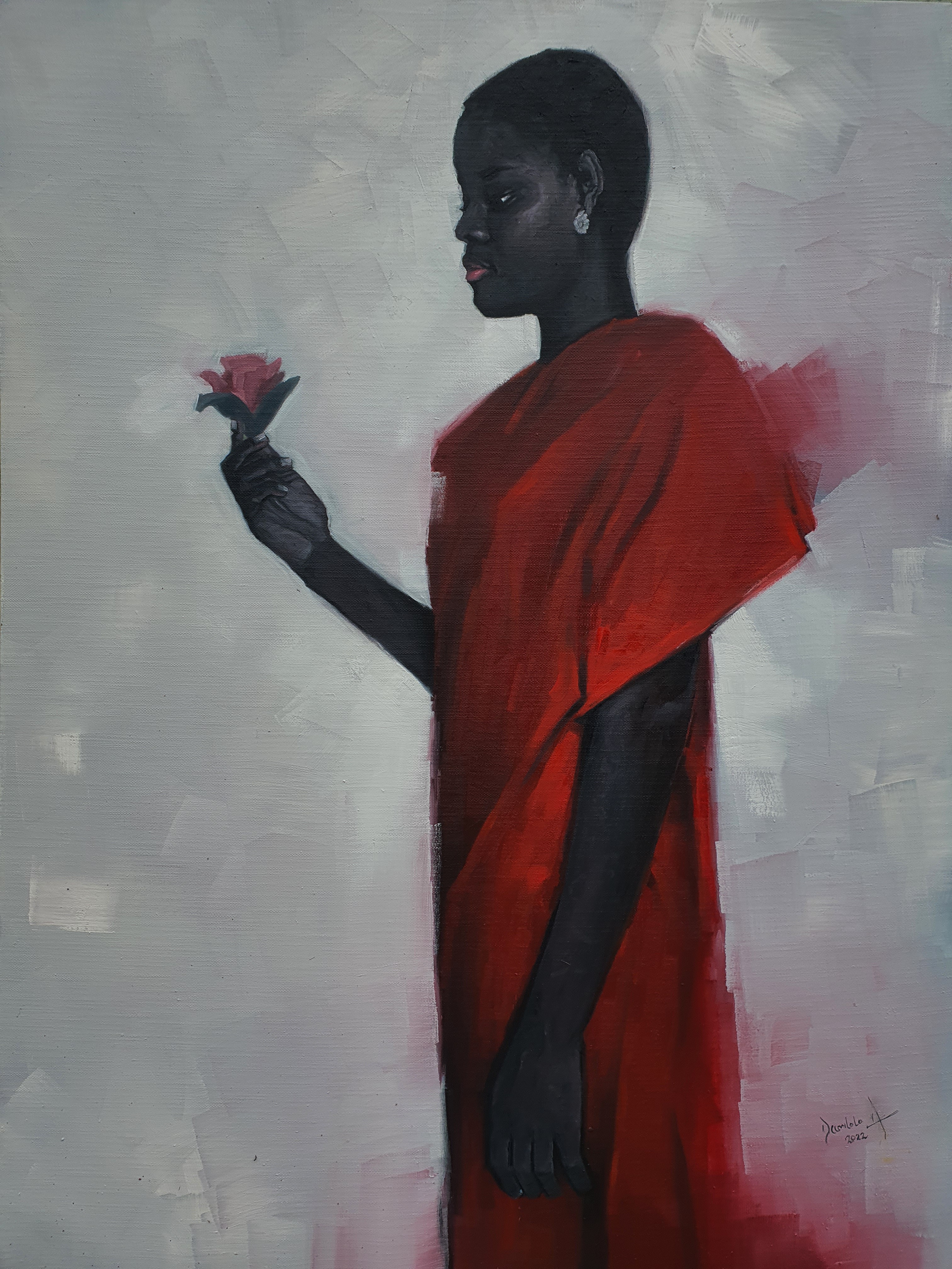 Ajegbomogun Damilola, The lady with a rose 2 Ajegbomogun Damilola, The lady with a rose 2