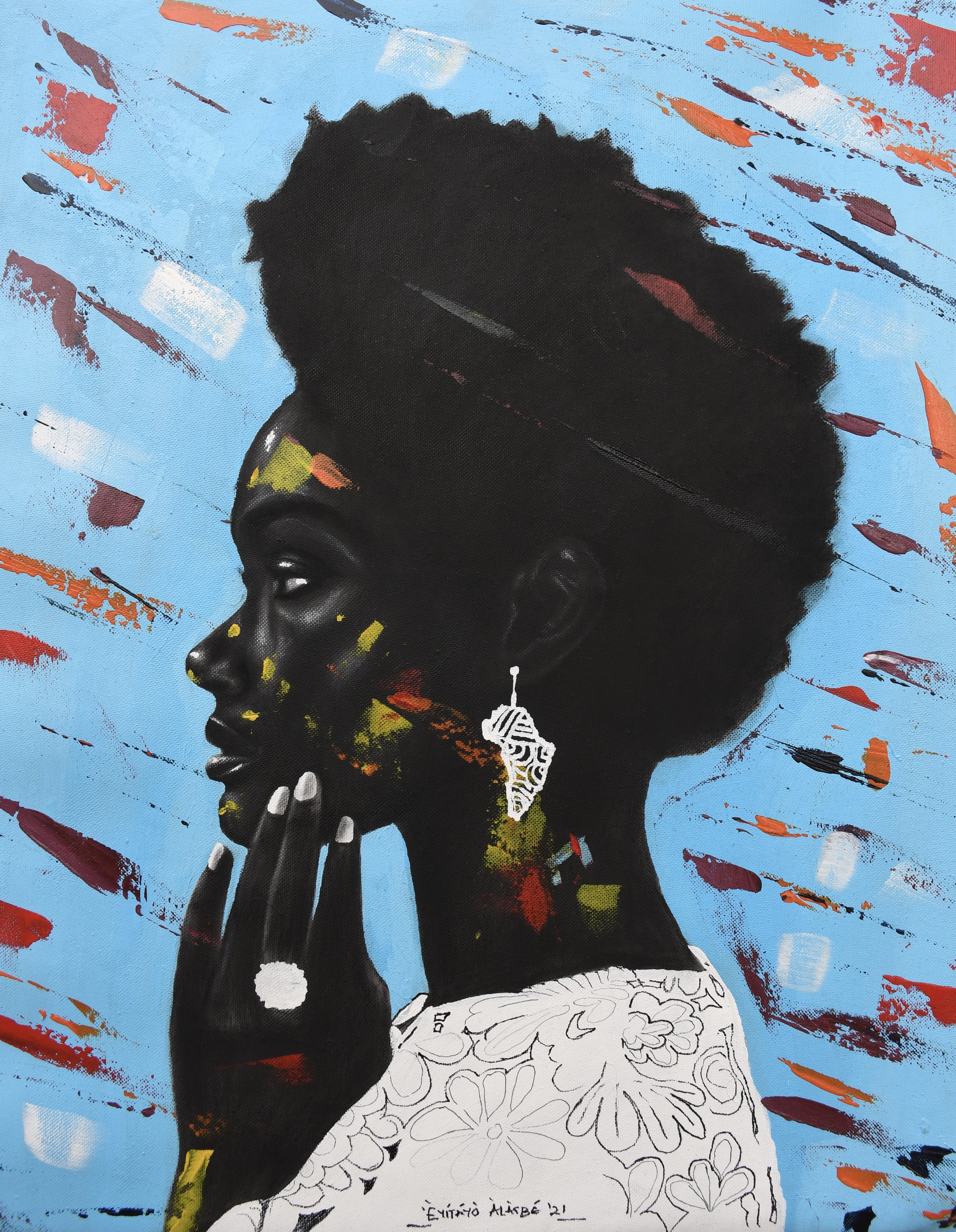 Eyitayo Alagbe, Abstract Feelings (Ebony Queen series II) Eyitayo Alagbe, Abstract Feelings (Ebony Queen series II)