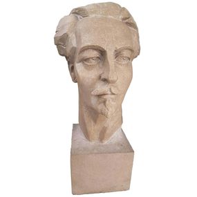 Sculpture, Stone Portrait of Ezra Pound, Francesco La Monaca