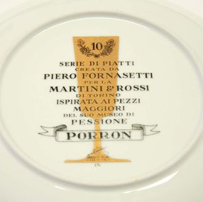 Piero Fornasetti, Porron Plate for Martini & Rossi Piero Fornasetti, Porron Plate for Martini & Rossi