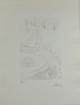 Tristan et Iseult- F- Tristan blessé, Salvador Dali