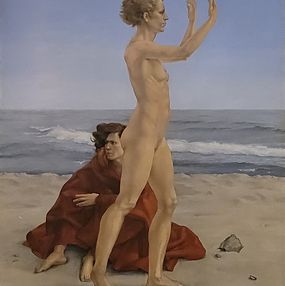 Gemälde, Two figures by the Sea, Martha Erlebacher