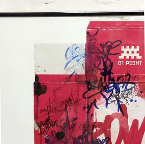 JP Malot, Pow! Art voyou on invader cardboard (original painting 2022) JP Malot, Pow! Art voyou on invader cardboard (original painting 2022)