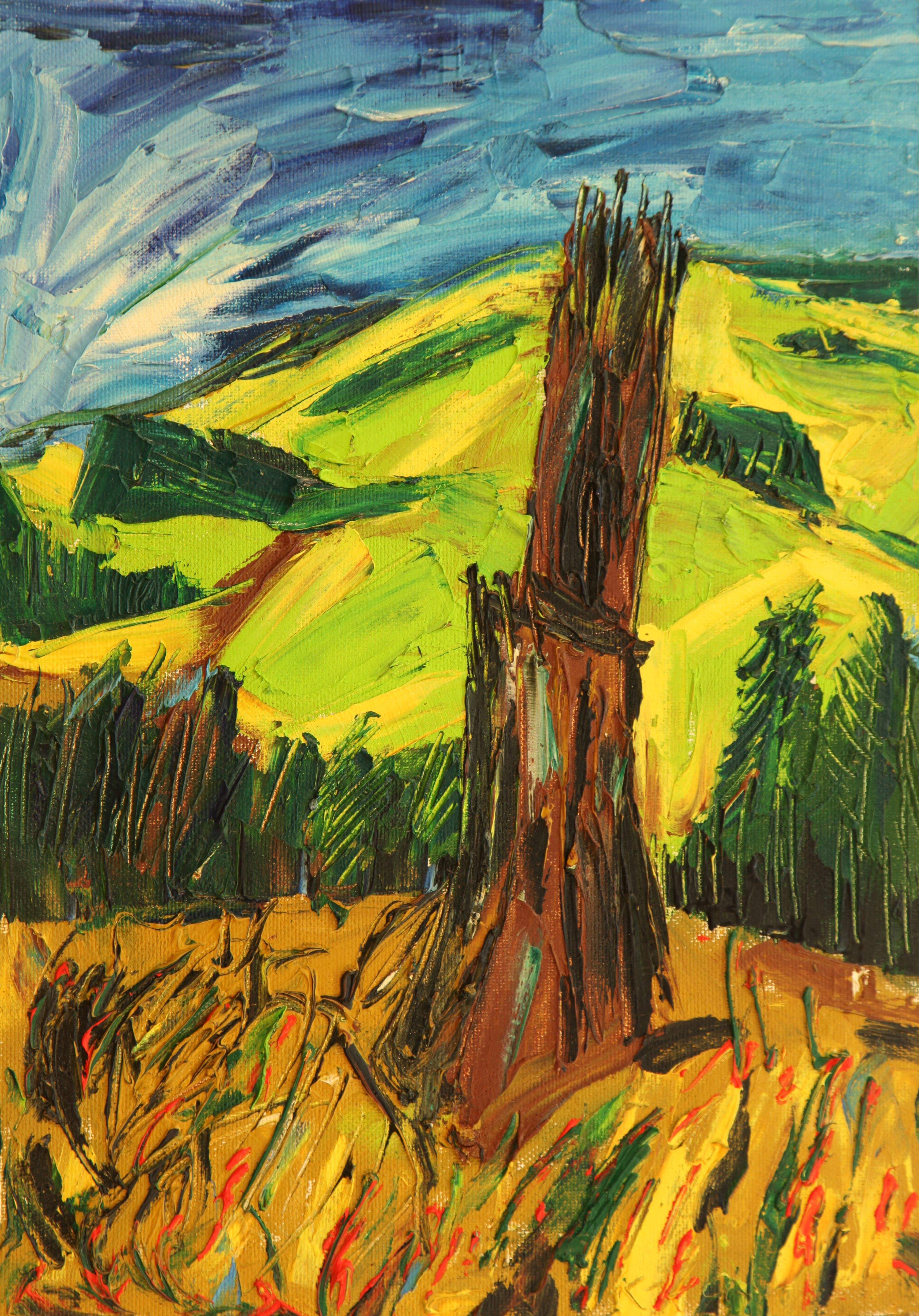 Karl-Karol Chrobok, Landscape with the the tree trunk Karl-Karol Chrobok, Landscape with the the tree trunk