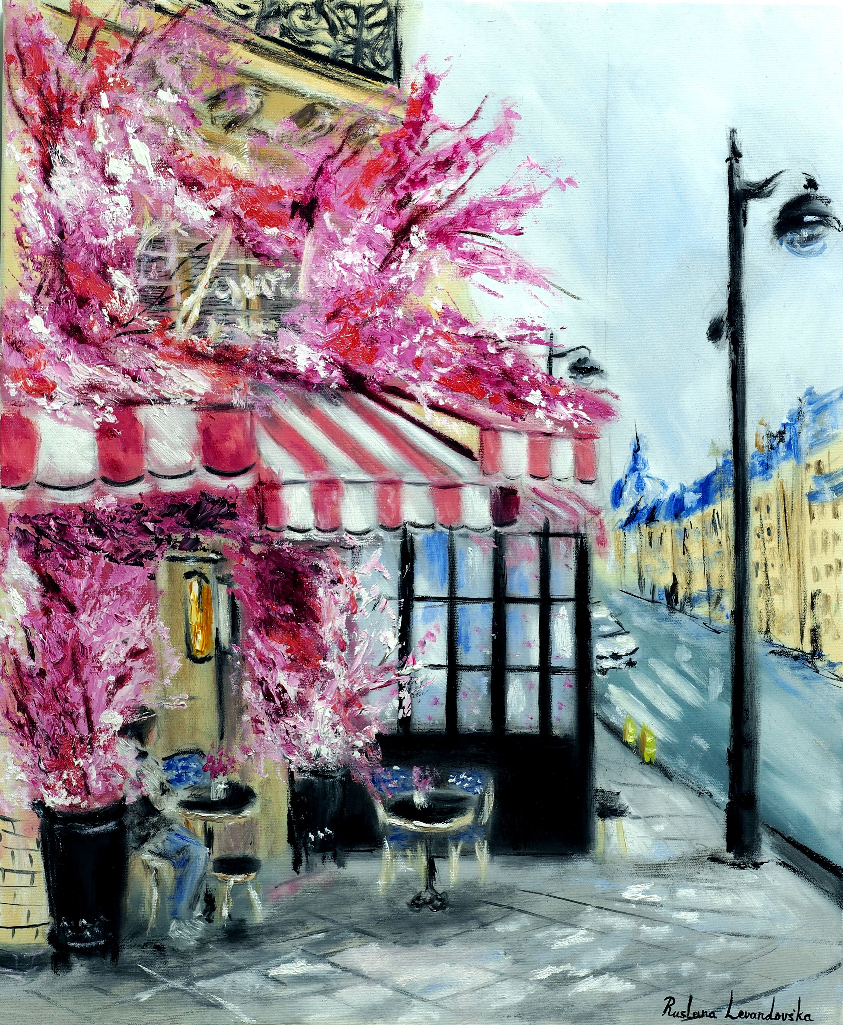 OLD PARIS - Eiffel Tower. Blue gamma. Old town. Perspective. Paris. Street.  Urban landscape. Views of Paris. Romance. Europe. Oil painting by Marina  Skromova | Artfinder