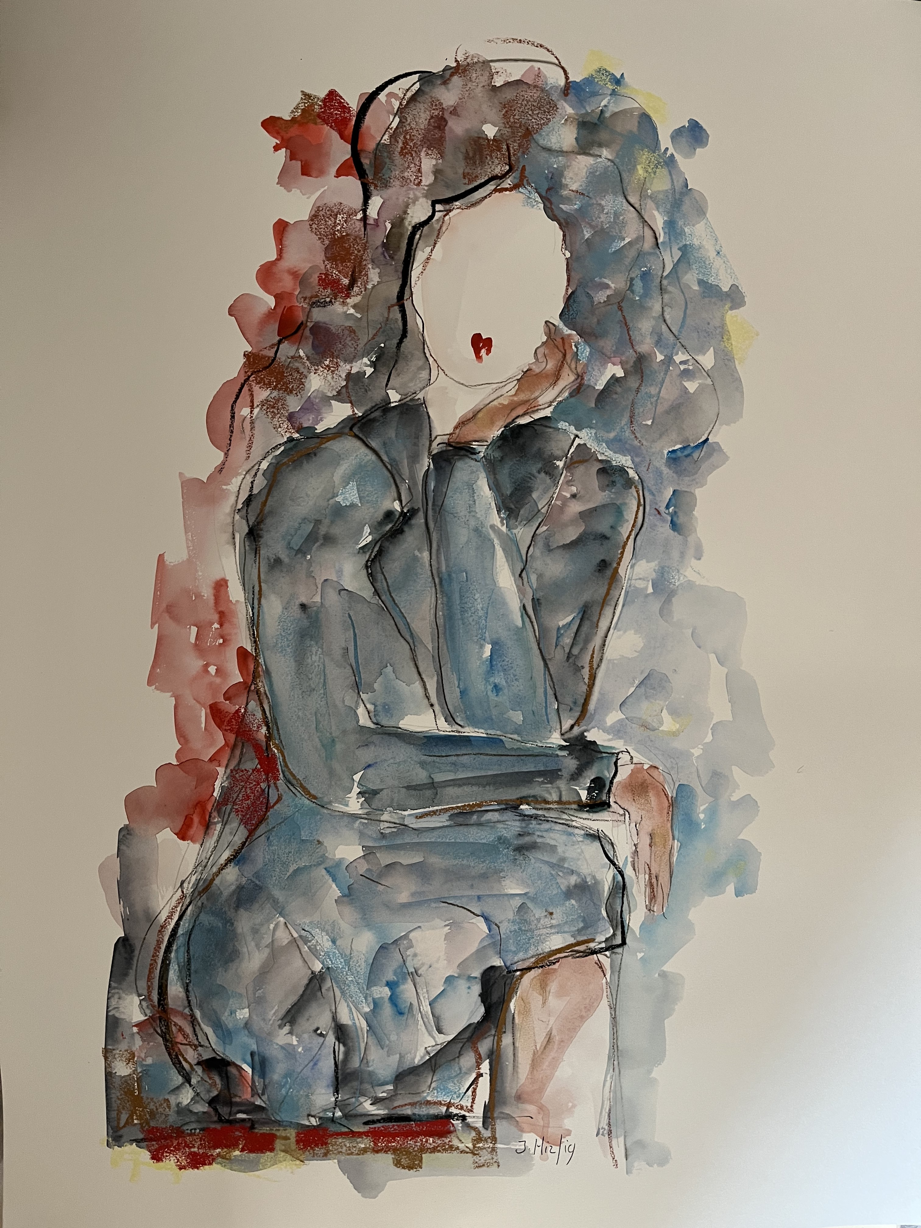 Isabelle Hirtzig, The woman in blue Isabelle Hirtzig, The woman in blue