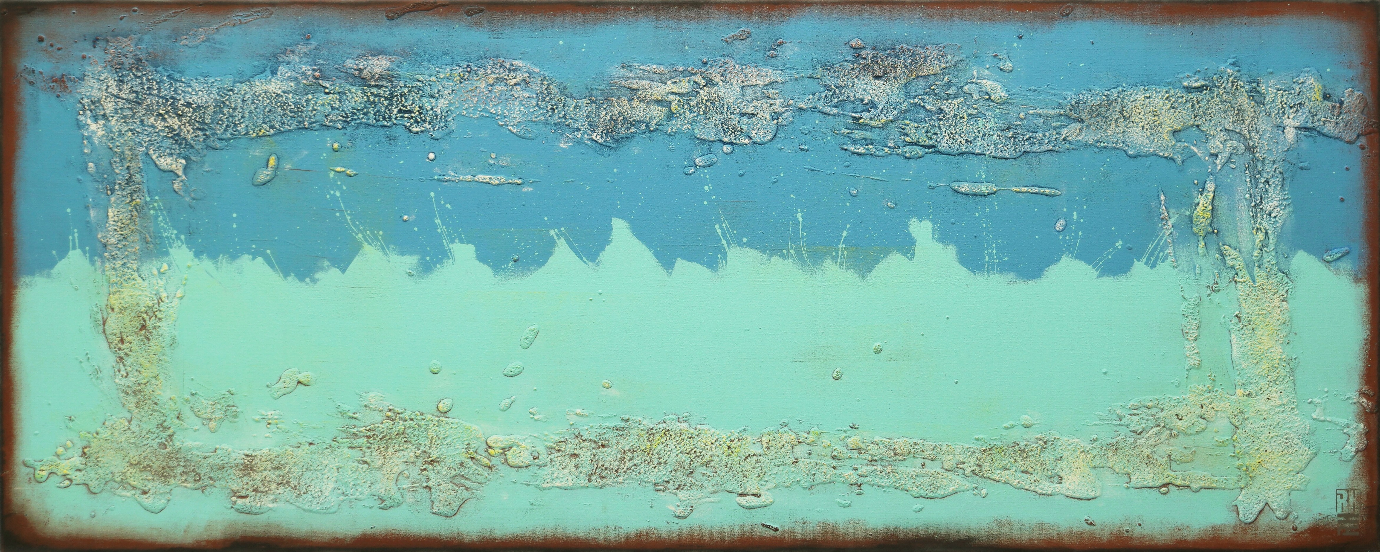 Ronald Hunter, Once twice turquoise landscape Ronald Hunter, Once twice turquoise landscape