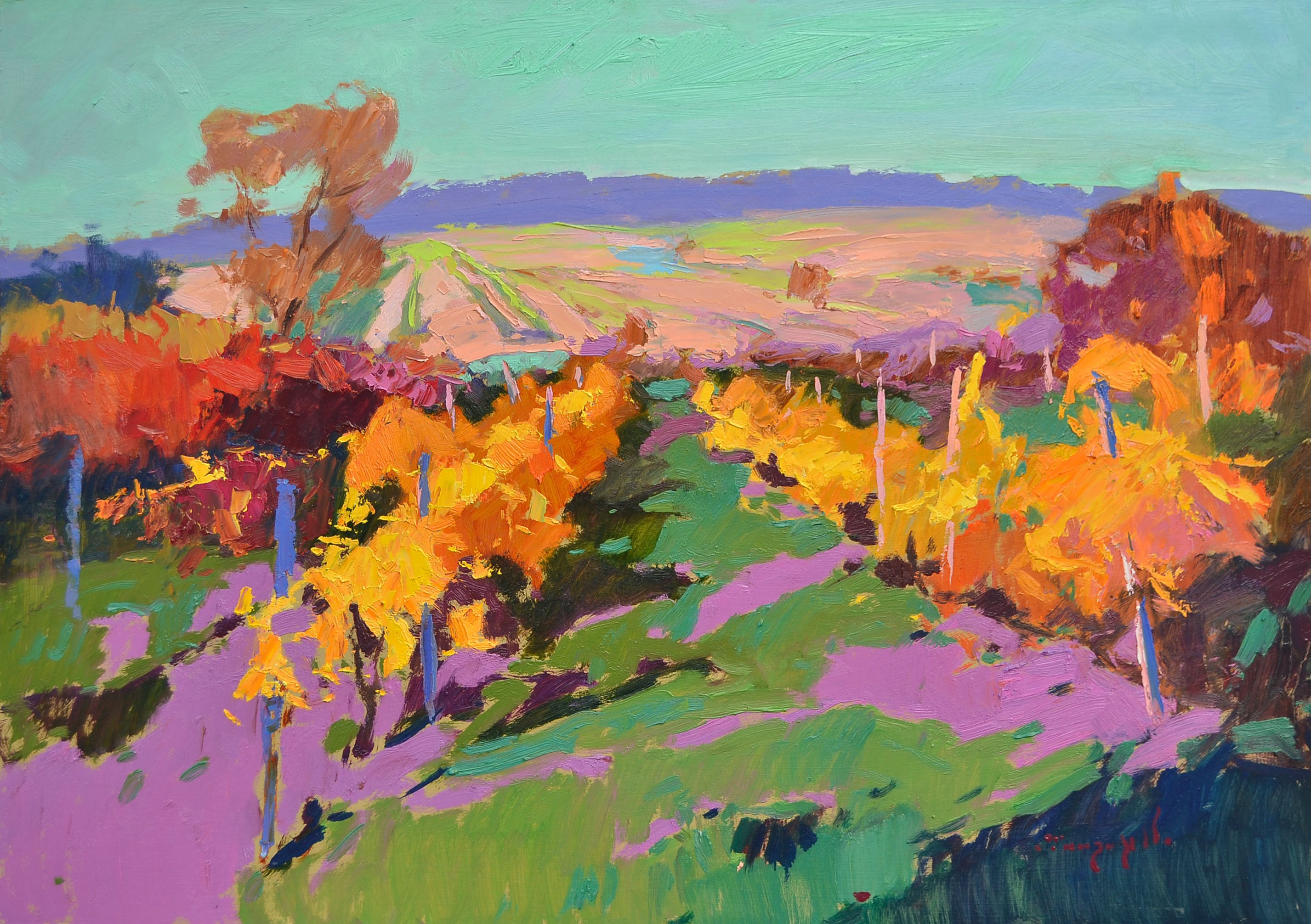 Alexander Shandor, The Evening Vineyards Alexander Shandor, The Evening Vineyards