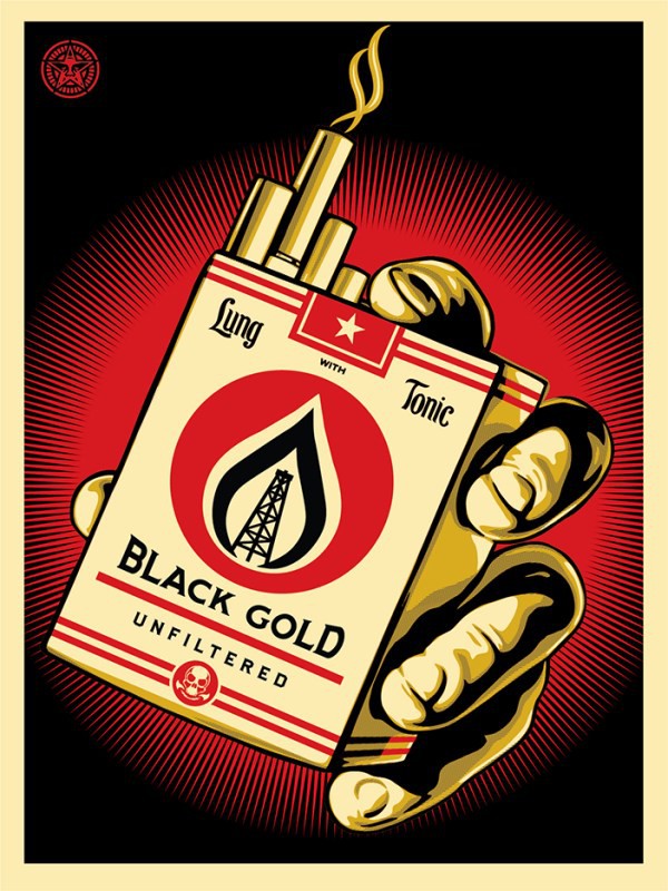 Shepard Fairey (Obey), Black gold Shepard Fairey (Obey), Black gold