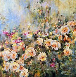 Painting, Tea roses, Diana Malivani