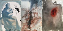 Sacred Bible Set of 3: Biblia Sacra 68 – Seduxisti me, Domine (The Lord Has Persuaded Me); Biblia Sacra 75 – Hircus caprarum super faciem (The Goat is on the Face); Biblia Sacra 95 – Consummatum est! (It is Finished), Salvador Dali