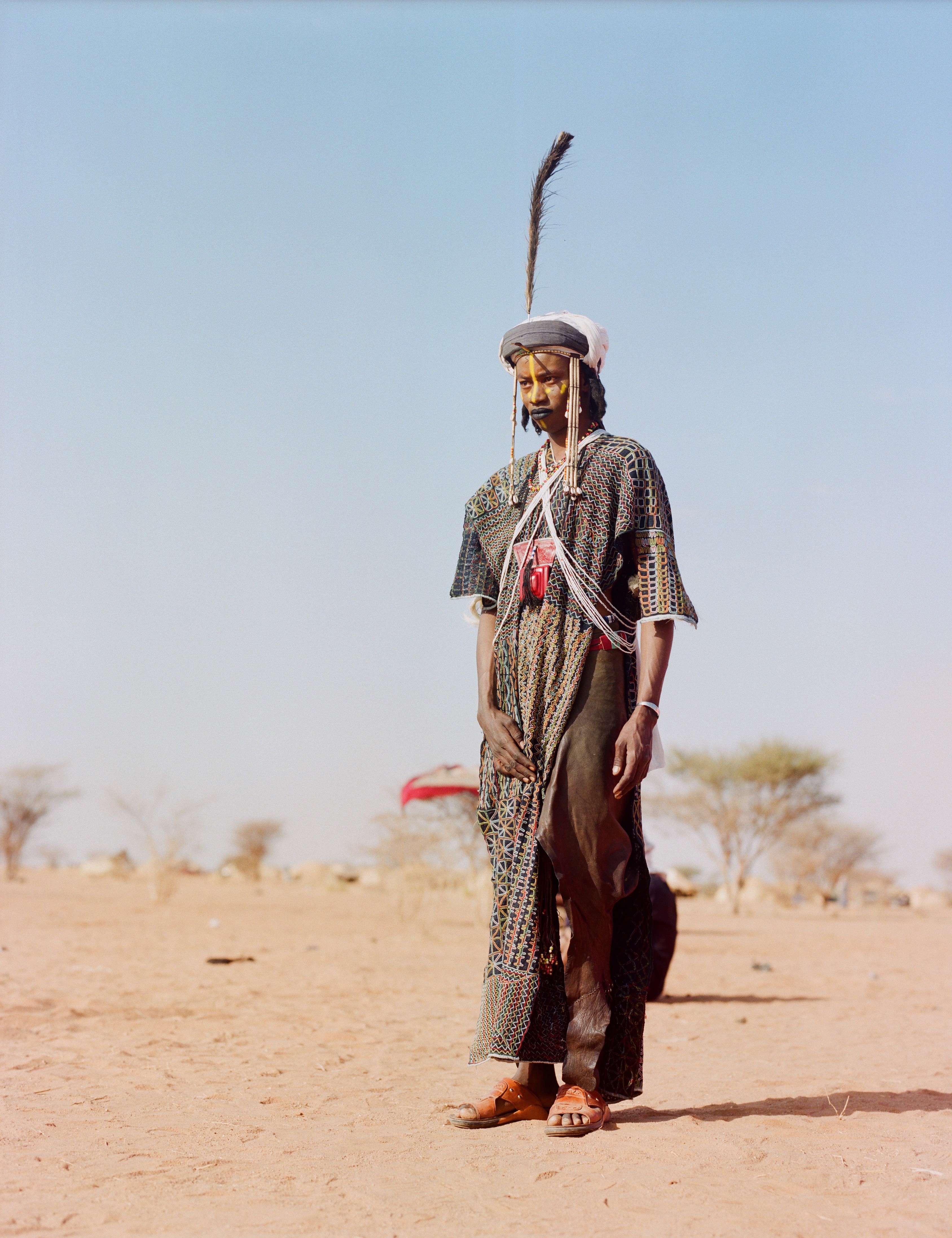Françoise Spiekermeier, Vertical, Peul Wodaabe en tenue de danse Françoise Spiekermeier, Vertical, Peul Wodaabe en tenue de danse