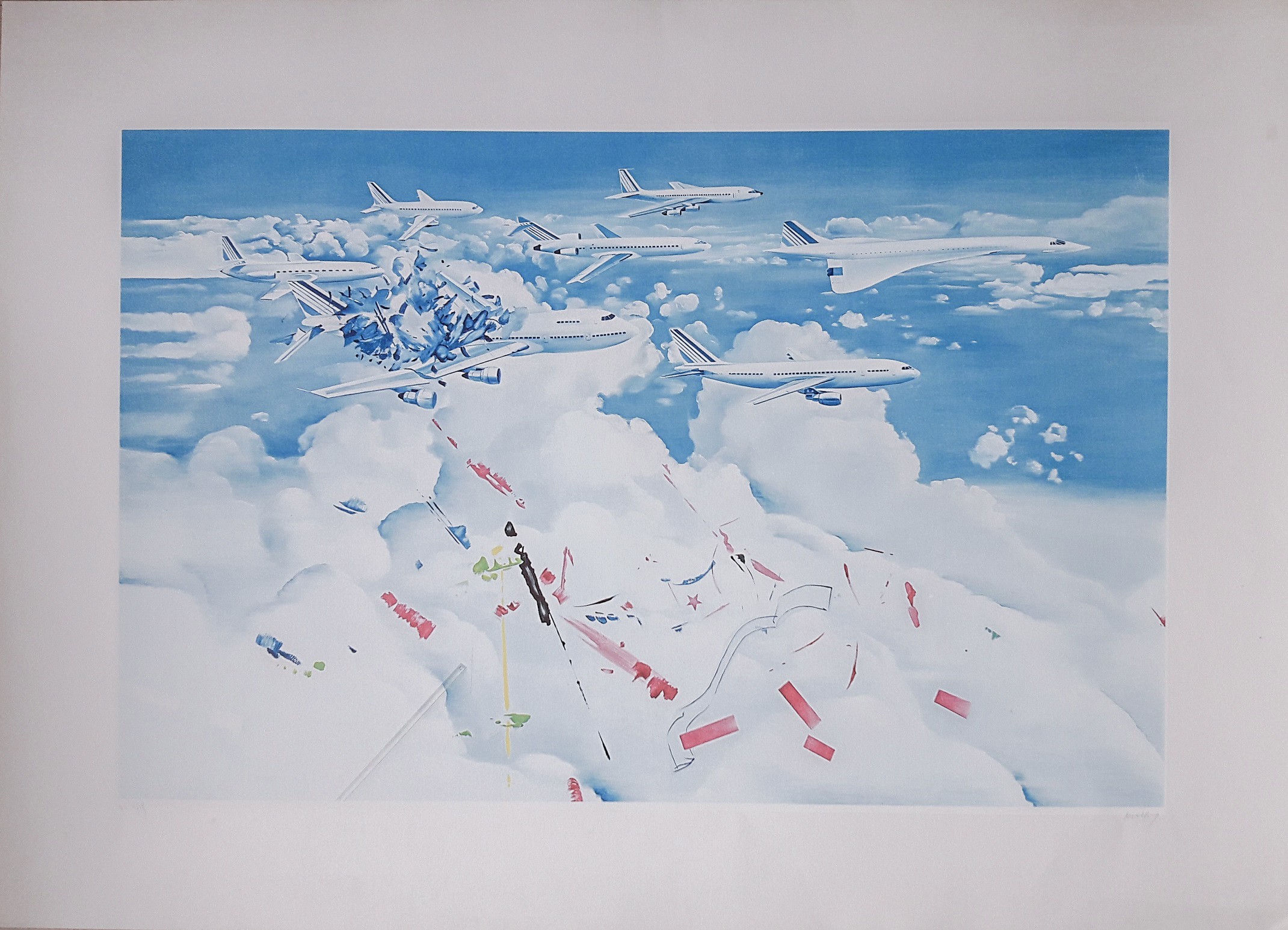 Jacques Monory, Accident d'avion Jacques Monory, Accident d'avion