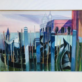 Camille Hilaire, Gondolier devant la Punta della Dogana, Venise Camille Hilaire, Gondolier devant la Punta della Dogana, Venise