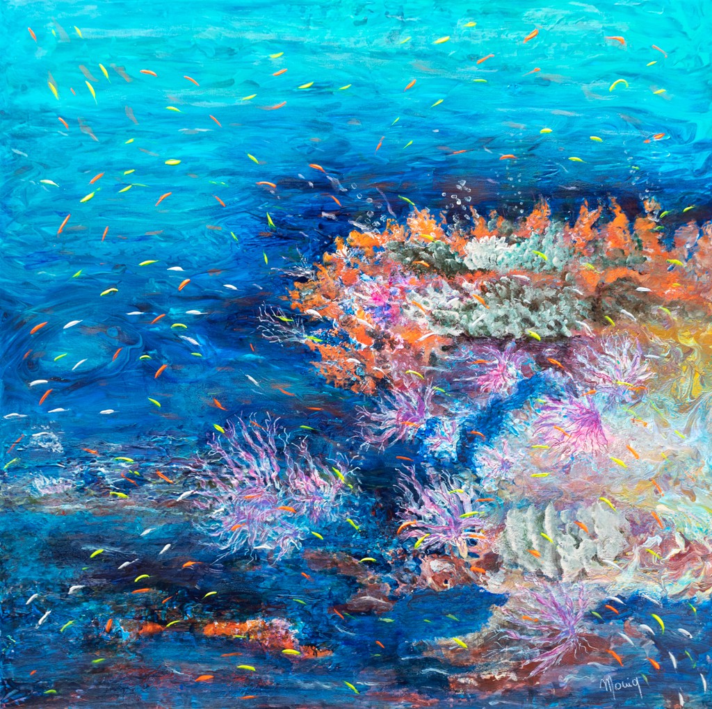 Moniq, Farandole dans les fonds marin - série poissons et coraux Moniq, Farandole dans les fonds marin - série poissons et coraux