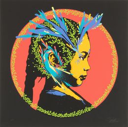 Niña de Tijuana - Red (Black background), Stinkfish
