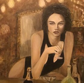 Painting, Le dernier verre, Danielle Birebent