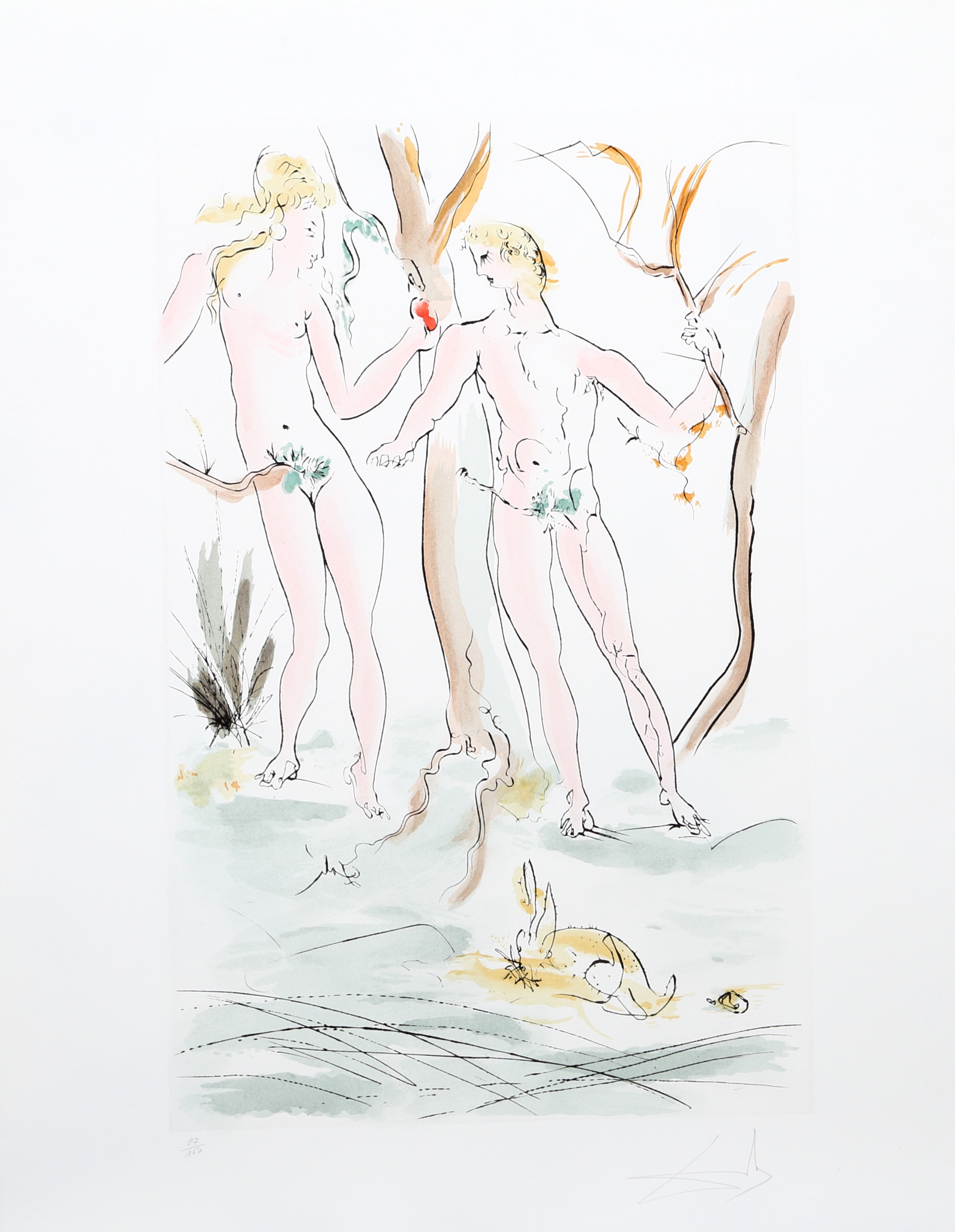 Salvador Dali, Adam et Eve from the Homage a Albrecht Durer Suite Salvador Dali, Adam et Eve from the Homage a Albrecht Durer Suite