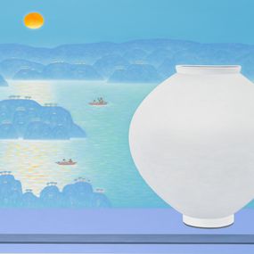 Dibujo, Landscape with a Moon Jar, Mun-Hyun Cho