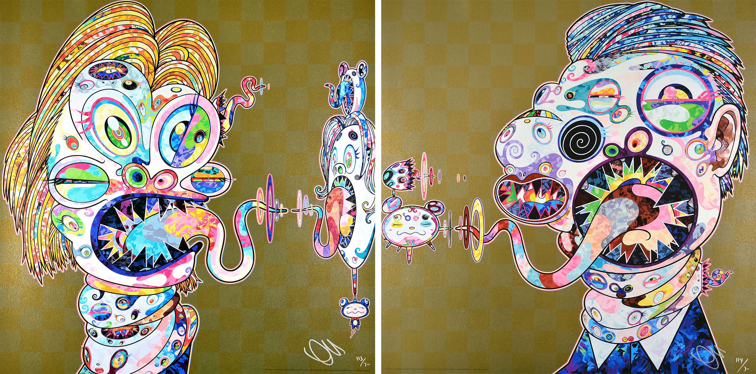 Takashi Murakami, Homage to Francis Bacon (study for head of Isabel Rawsthorne and George Dyer) Takashi Murakami, Homage to Francis Bacon (study for head of Isabel Rawsthorne and George Dyer)