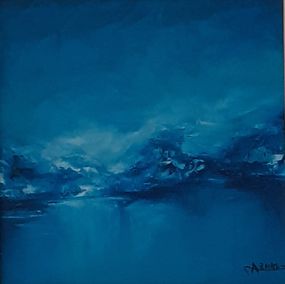 Gemälde, Le monde bleu, Ahmed Zaibi
