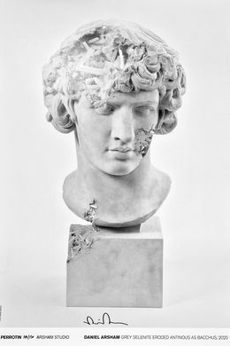 Grey Selenite Eroded Antinous as Bacchus, Daniel Arsham