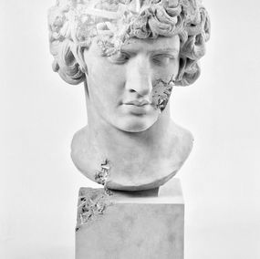 Grey Selenite Eroded Antinous as Bacchus
