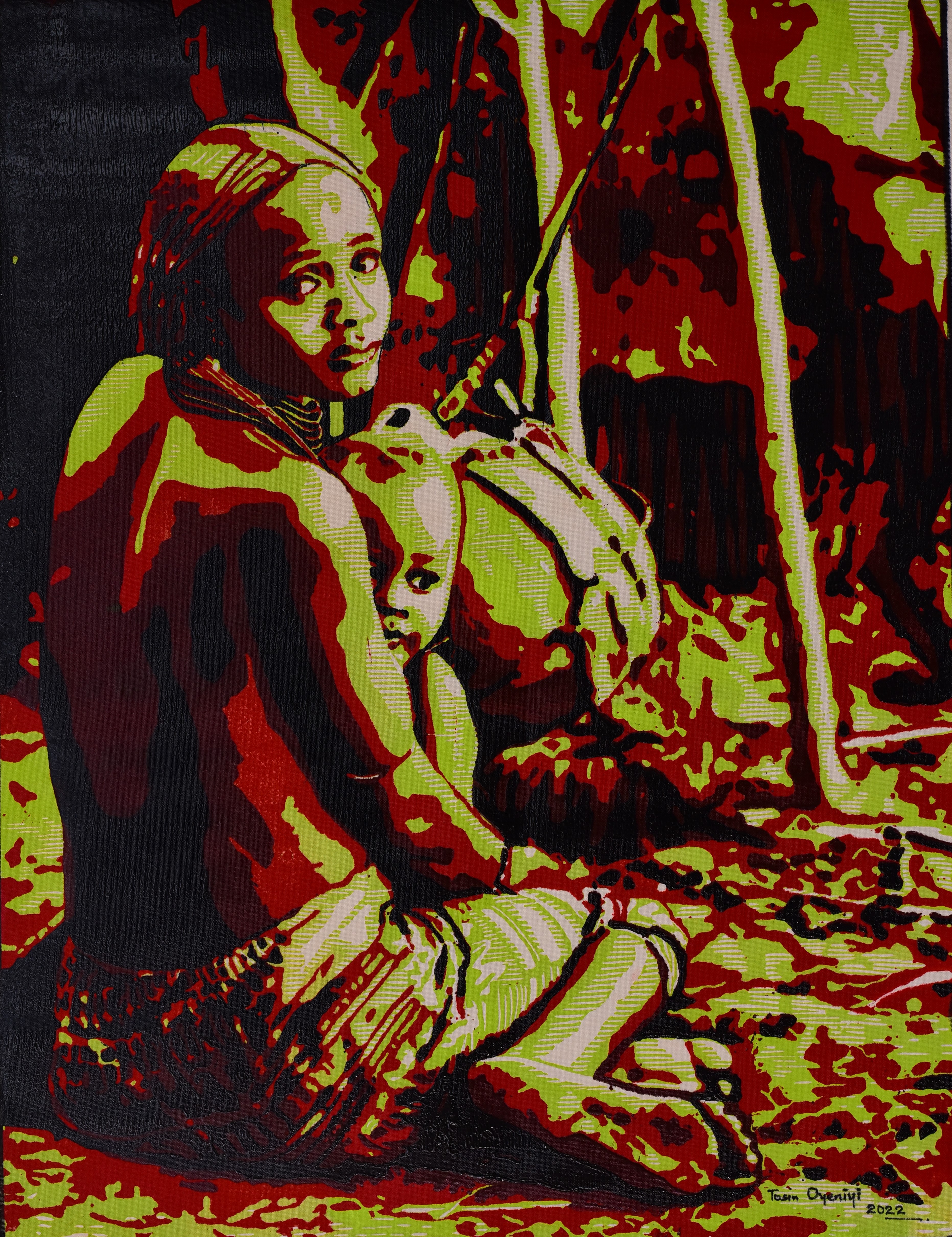 Tosin Oyeniyi, Black Beauty (Mother and Child) Tosin Oyeniyi, Black Beauty (Mother and Child)