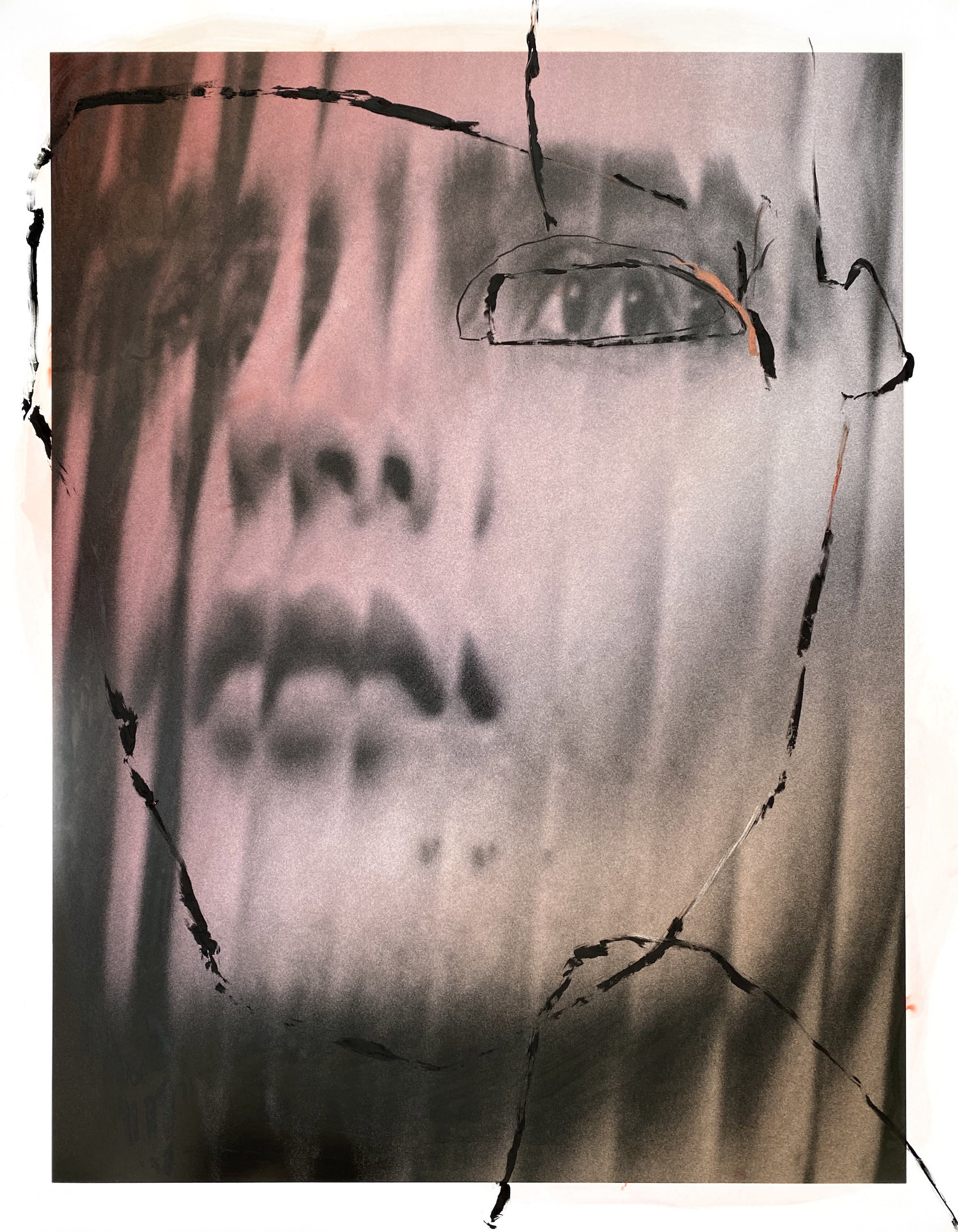 Hunter & Gatti, P. Portrait intervened by the artists. Hunter & Gatti, P. Portrait intervened by the artists.