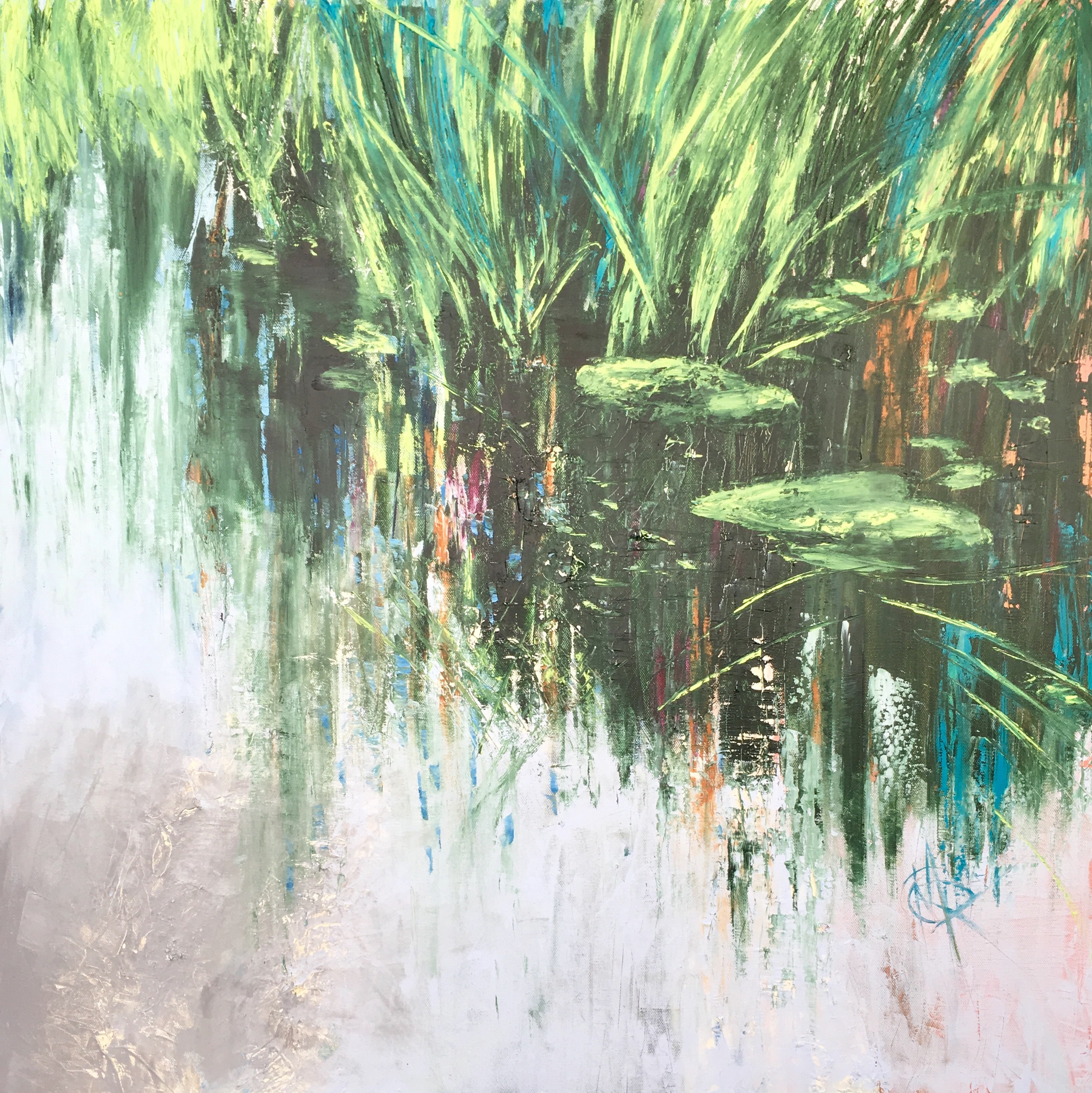 Mariam Qureshi, Tranquility, oil on canvas Mariam Qureshi, Tranquility, oil on canvas