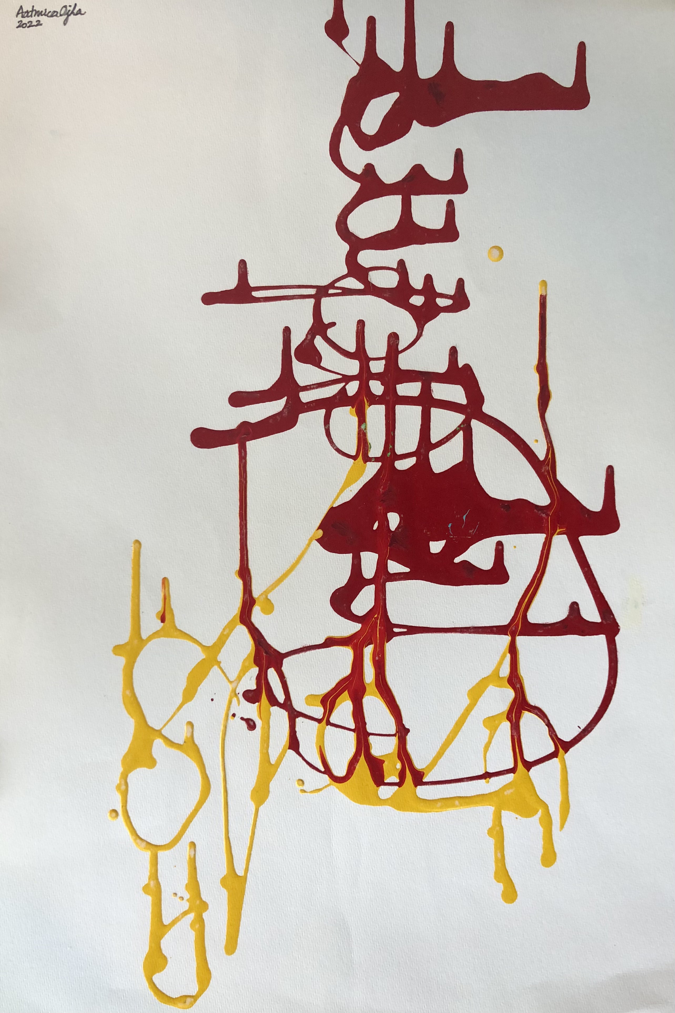 Aatmica Ojha, Unconscious Incompetence (Red & Yellow) Aatmica Ojha, Unconscious Incompetence (Red & Yellow)