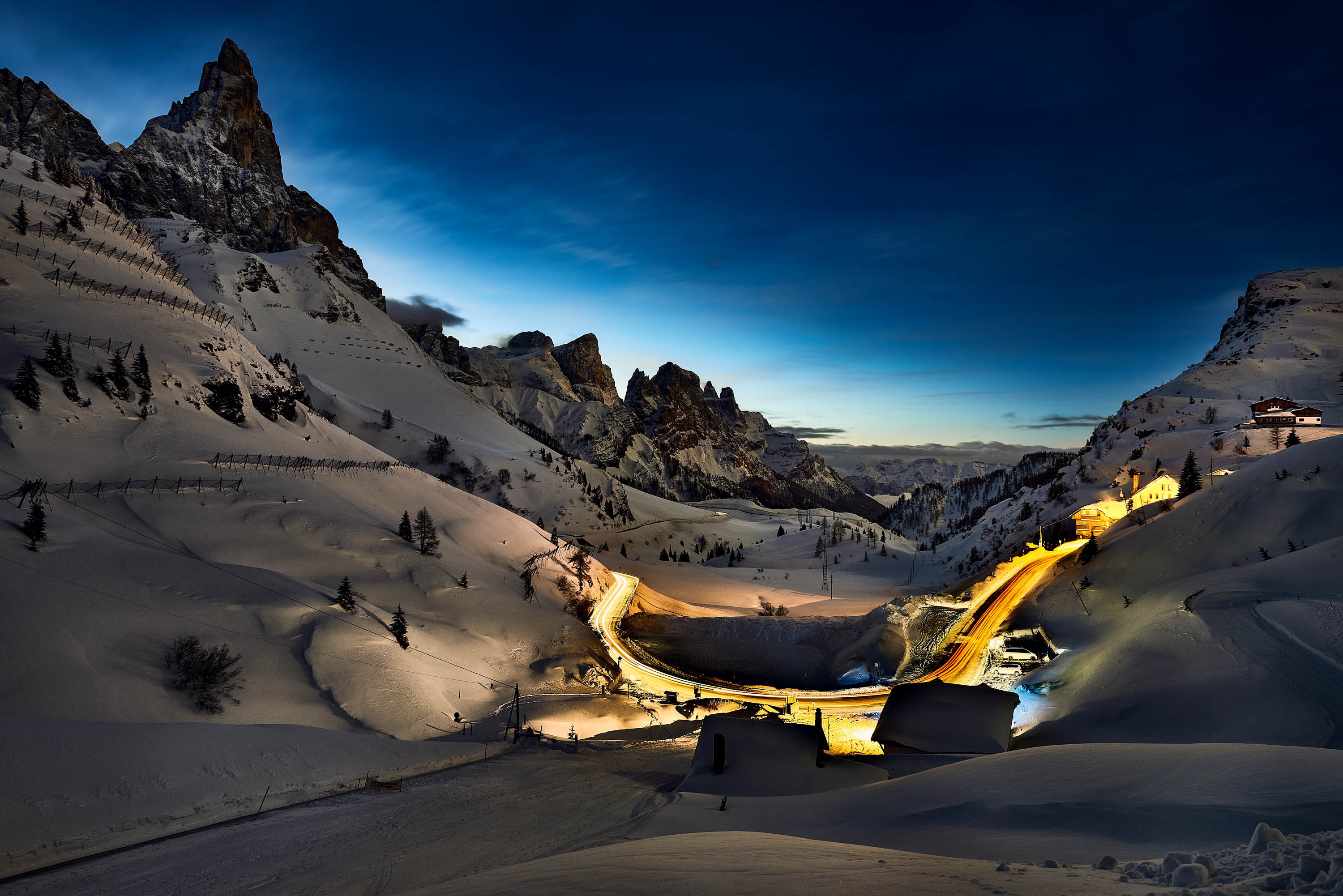 Jan Brunclík, Night winter landscape Jan Brunclík, Night winter landscape