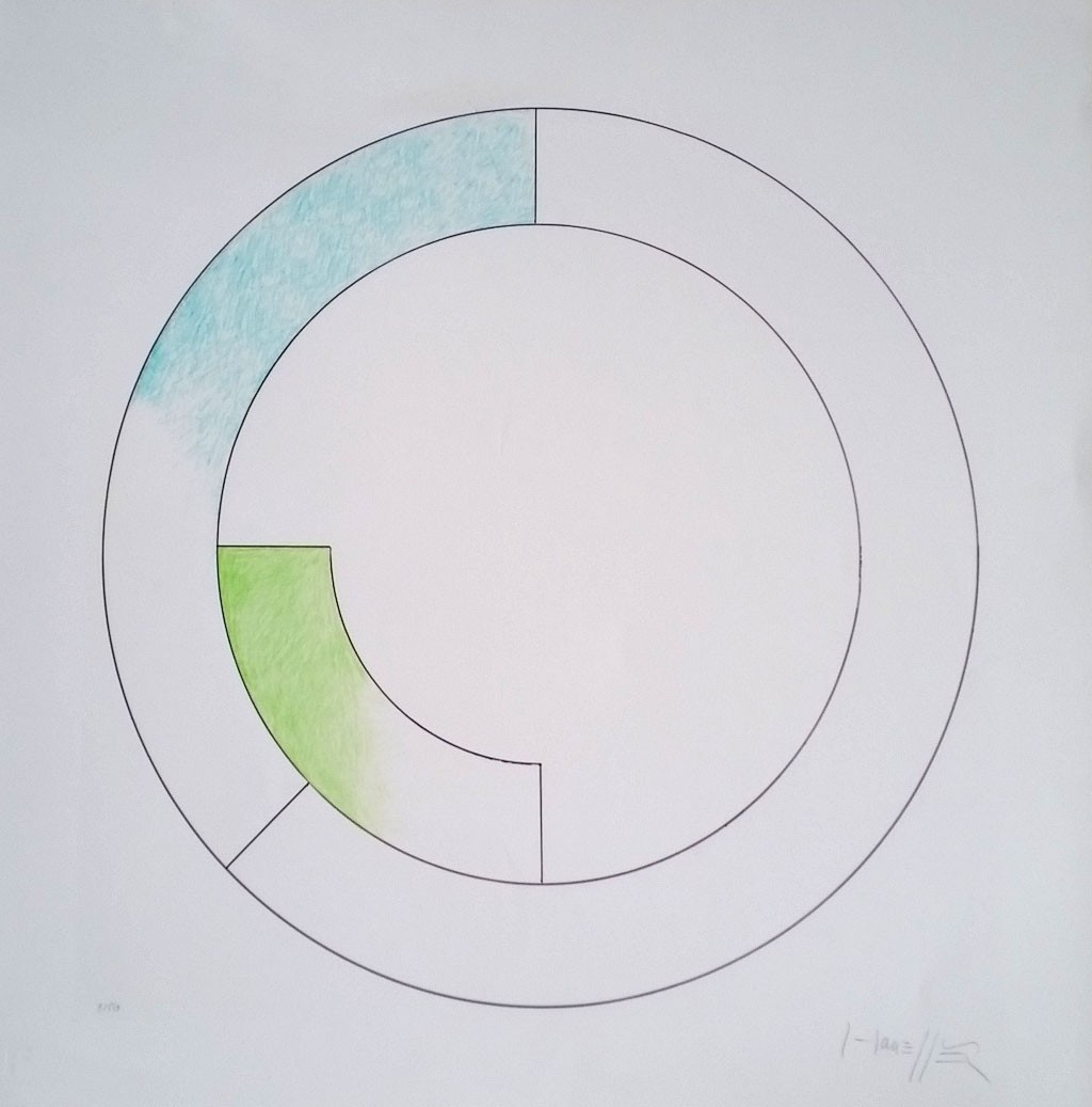 Gottfried Honegger, Composition Cercles (bleu, vert) Gottfried Honegger, Composition Cercles (bleu, vert)